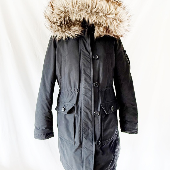 Unqilo Fur Trim Down Jacket Parka Medium - Picture 1 of 11